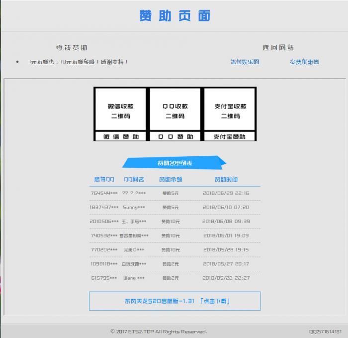 最新漂亮的赞助打赏单页HTML源码-酷库源码网
