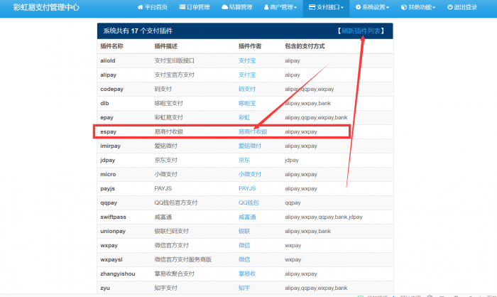 彩虹易支付系统接口插件（易商付通道）-酷库源码网